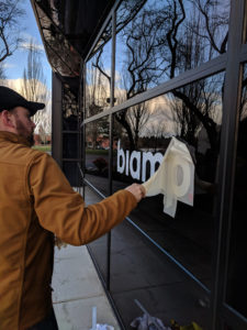 Applying Custom Window Vinyl