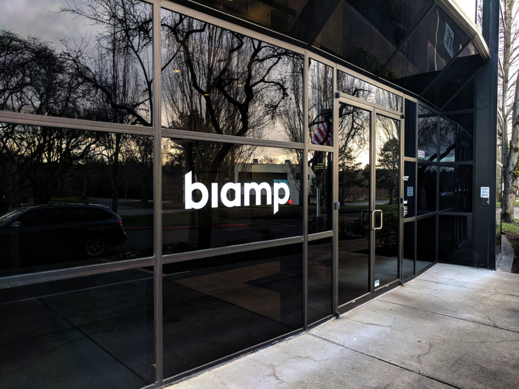 Custom Vinyl Window Signage for Biamp